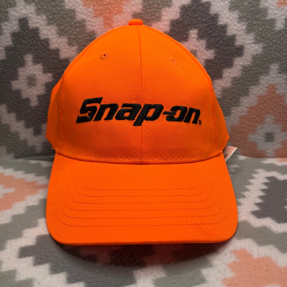 Men's Snap-On Bright Orange Adjustable Baseball Hat NWOT